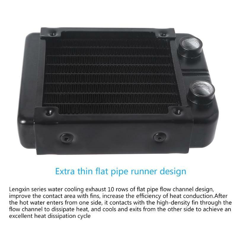 1/4" Pure Aluminum 8 Pipe Heat Exchanger Radiator for Computer PC CPU CO2 Water