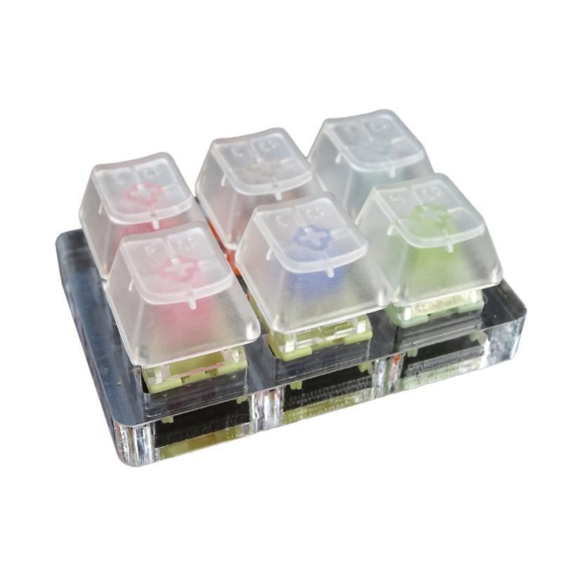 Mechanical Keyboard 6-Key TTC Switch Tester with Acrylic Transparent Keycap Base
