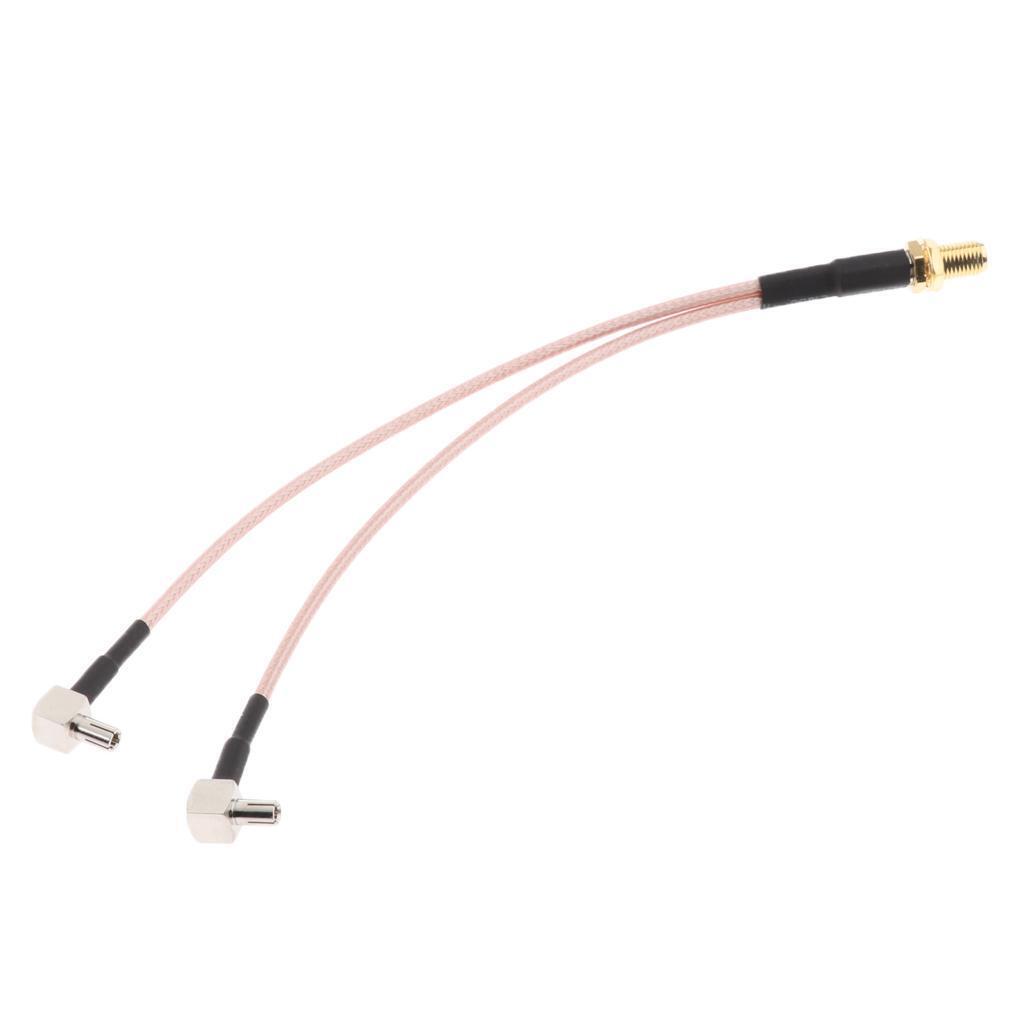SMA female extension splitter cable to TS9 RG316 Y type connector