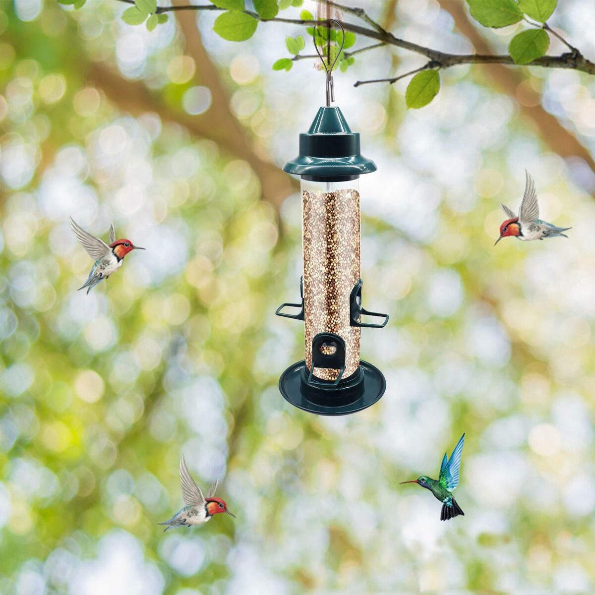 Wild Birdfeeder Railing Feeding Station  Capacity Planter Decor Porch