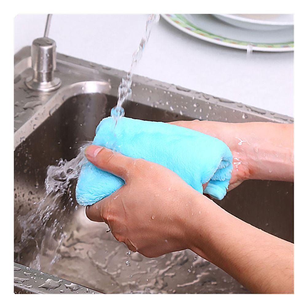 33*20cm Dish Cloth Coral Velvet Super Absorbent Hand Towel Hanging Cloth