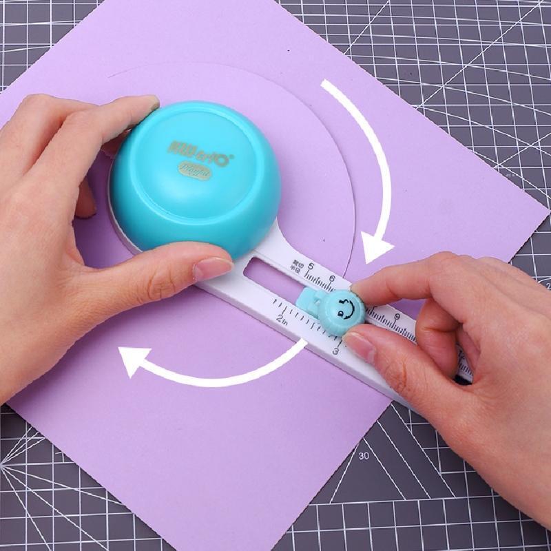 Rotary Circle Paper Trimmer Dual-scale DIY Scrapbooking Tool for DIY Card Making