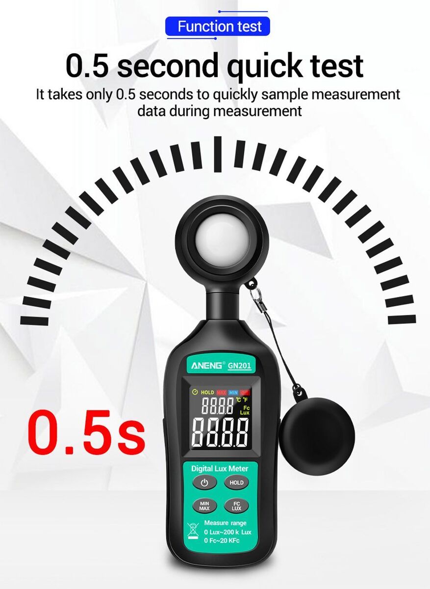 True RMS UV Radiometer 200K UV Meter Luxmeter Digital Light Meter Photometer