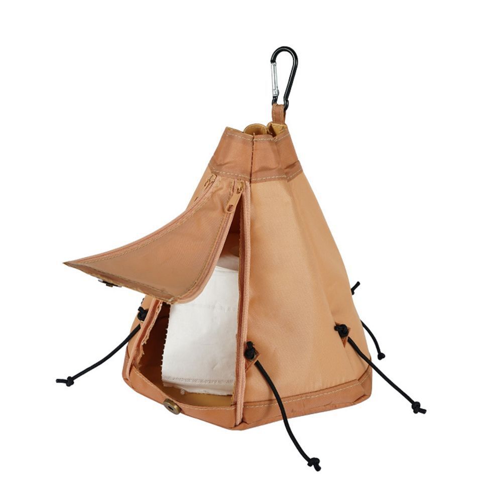 Foldable Portable Camping Napkin Holder Organizer Bag Tissue Box Container