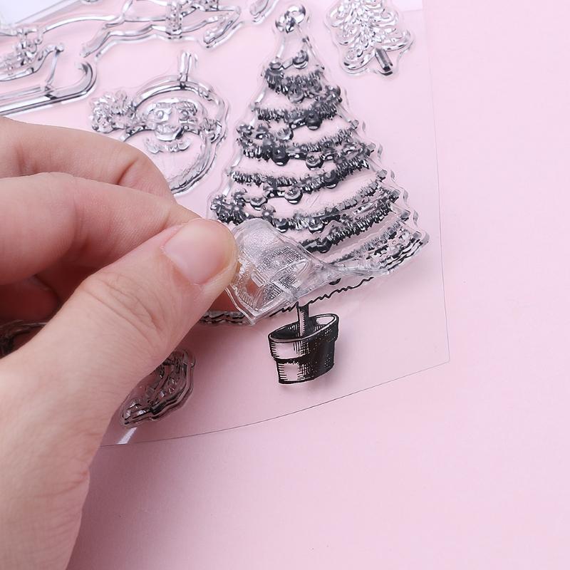 Christmas Transparent Silicone Clear Stamps for Scrapbooking DIY Paper Card Gift