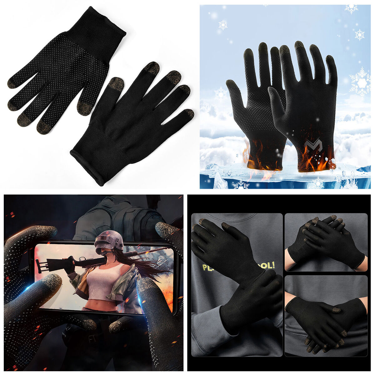 For PUBG Mobile Phone Screen Gaming Thumb Finger Sleeve Gloves Game Controller