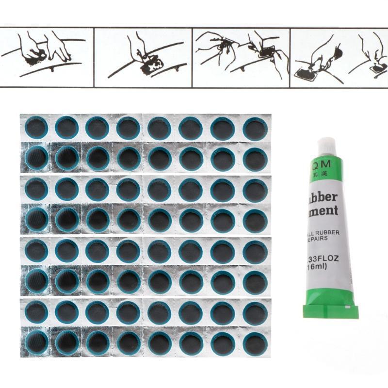 Bicycle Tire Repair Kits Bike Rubber Patch Cold Glue Tools Sets Home Outdoor Use
