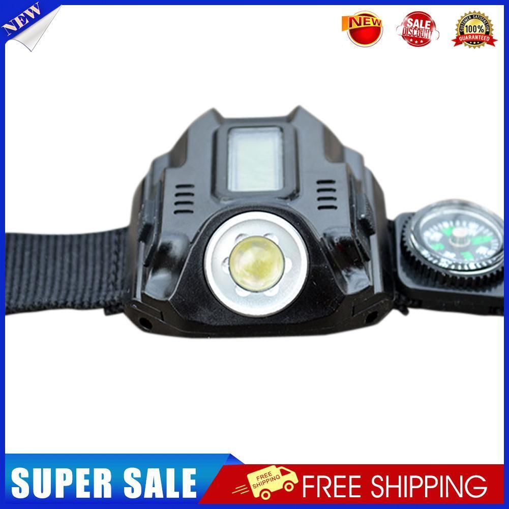 LED Wrist Flashlight Torch USB Rechargeable Outdoor Camping Waterproof Lamp