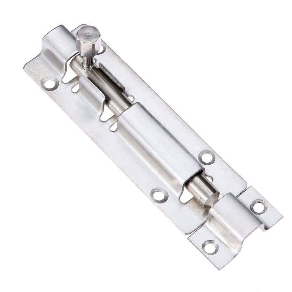 Steel Lock Barrel Bolt Latch Slide Home Gate Office Cabinet Cupboard Door Safety