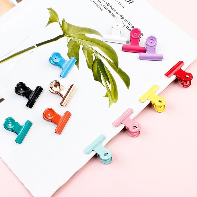 5 pieces Multifunctional Bull Clips for Kid Student Women Men Paper Organizing