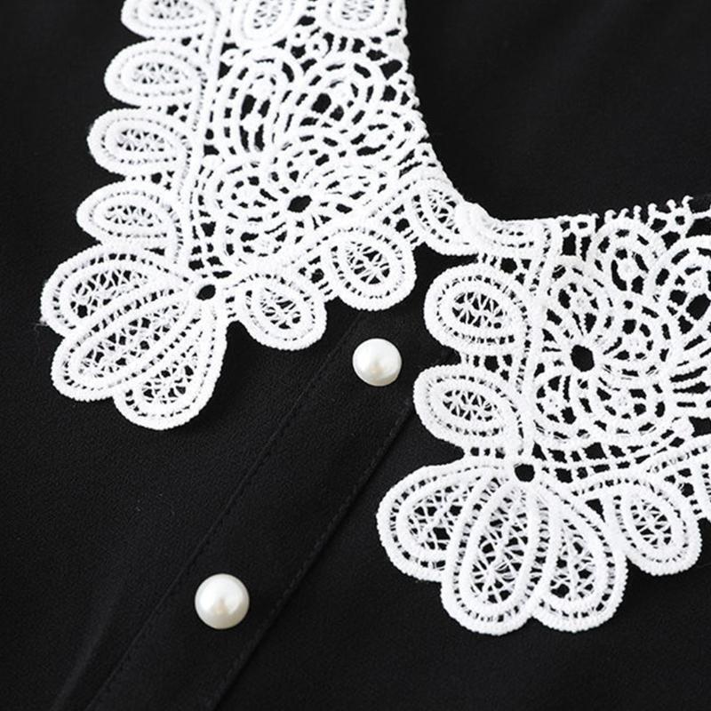 Women False Collar Shoulder Decoration Detachable Neck Milk Silk for Low Profile
