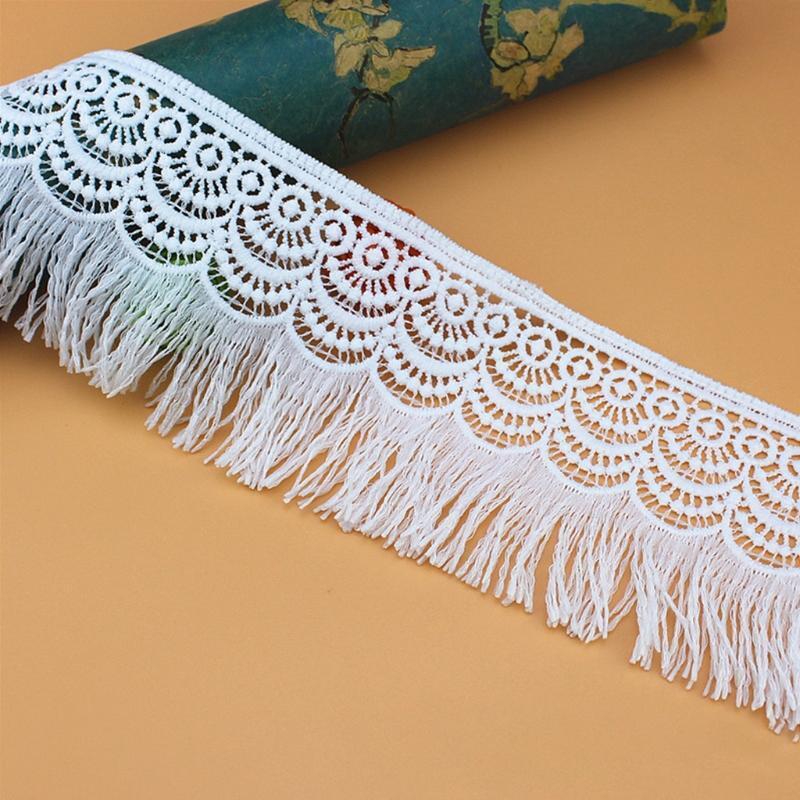 Europe Flower Pattern Inelastic Embroidery Lace Trim Curtain Tablecloth Cover