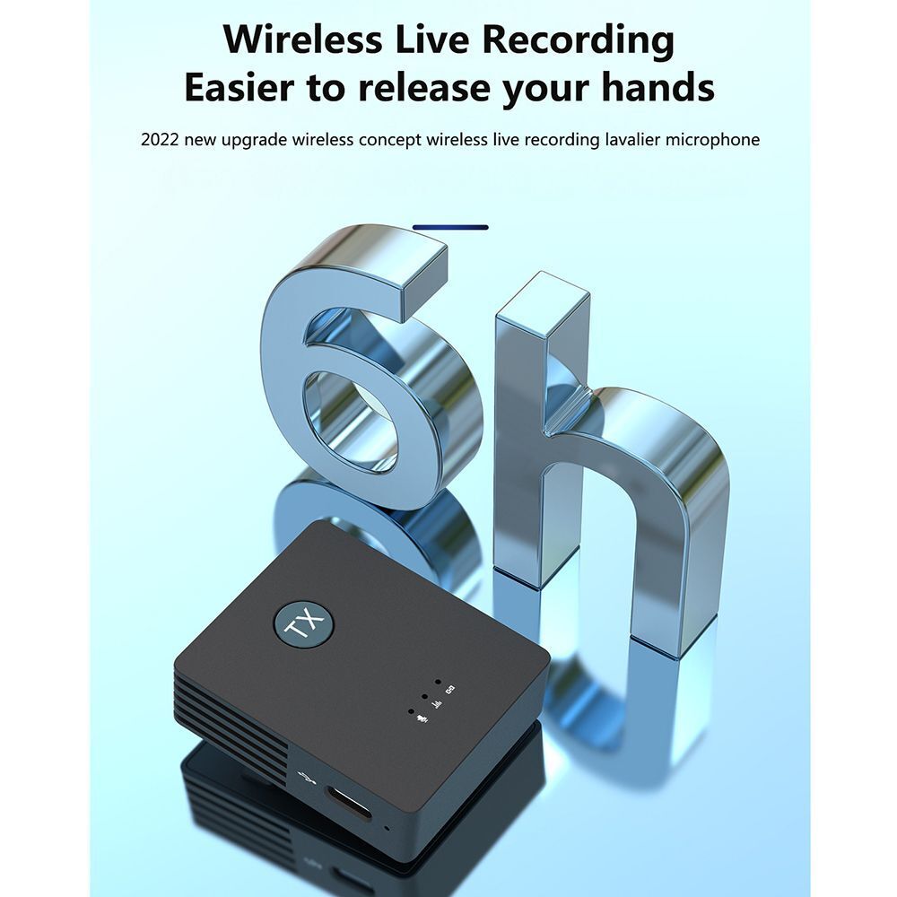 Portable Audio Wireless Lavalier Microphone Outdoor Recording Live Mai