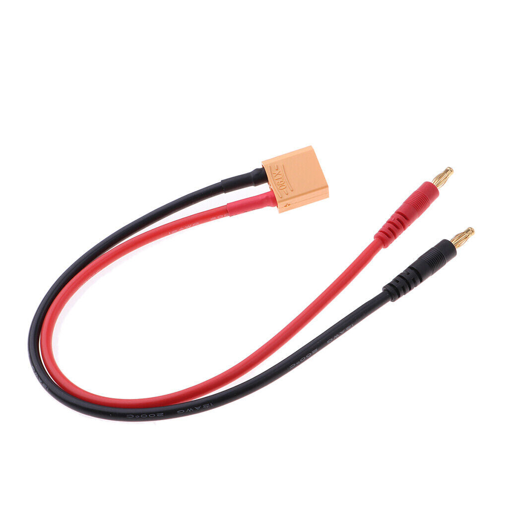 RC Lipo XT90 lipo Battery Charge Cable xt90 to 4.0 Banana Plug Charge  12AWG