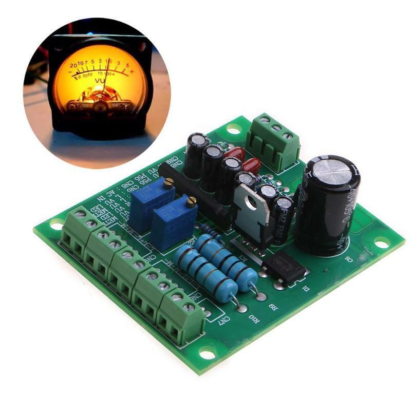 12V Stereo VU Meter Driver Board DB Audio Level Input Backlight Amplifier Module