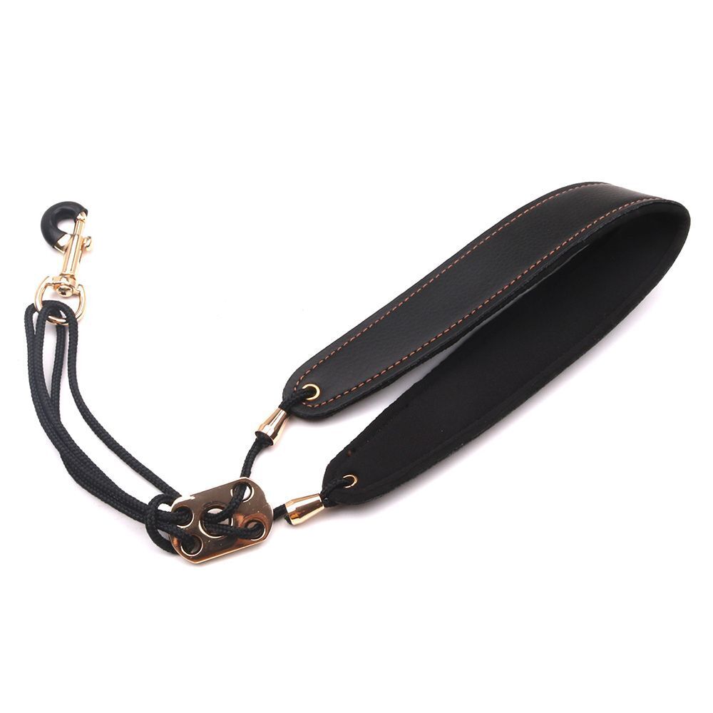 Middle Tenor Leather Saxophone Strap Clarinet Sling Lanyard Saxophone Neckband