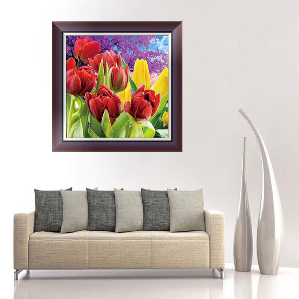 Tulip 5D Diamond Embroidery DIY Craft Painting Cross Stitch Mosaic Decor