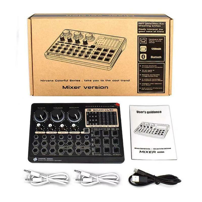Sound Mixer Board Voice Changer Sound Card Music Recording Karaoke Singing Board