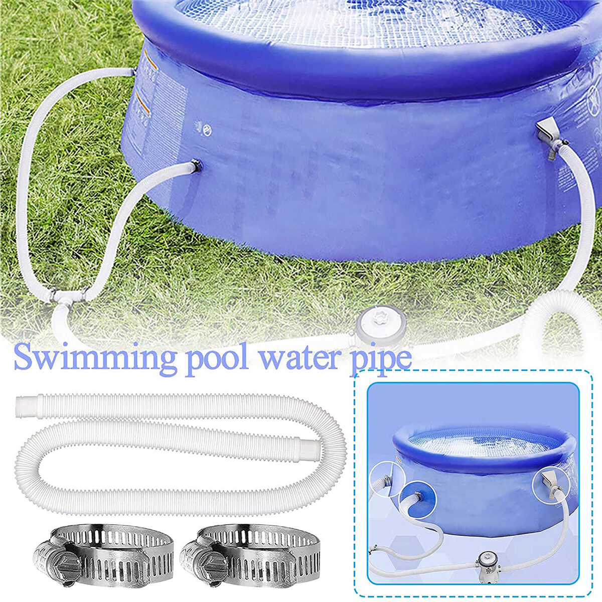 Filter Pump Hose - Replacement Hose Kit for Above Ground Pools (1 Set)