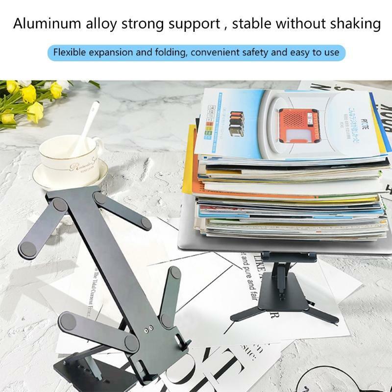 Adjustable Stand Laptop Phone Cooling Holder Foldable Aluminum Riser Anti-slip