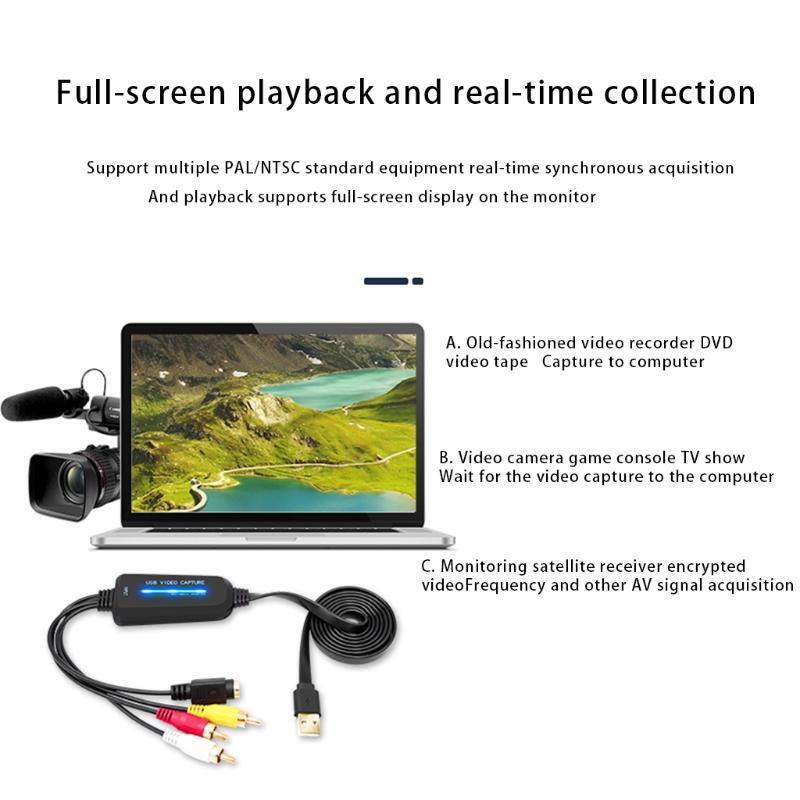 Video Capture Card Audio Grabber Converter Support Windows7/8//XP/Vista PC