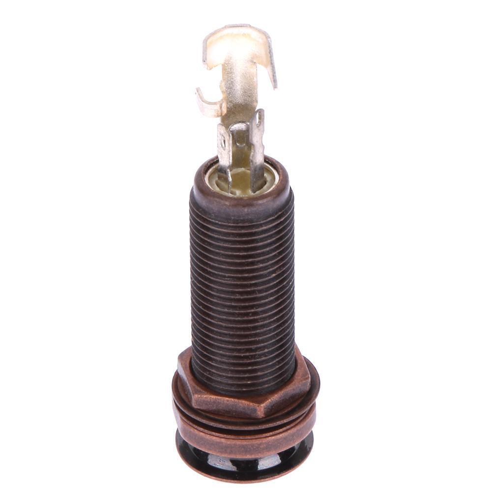 1pc Bronze Copper End Pin Output Jack For Acoustic Electric Guitar Bass