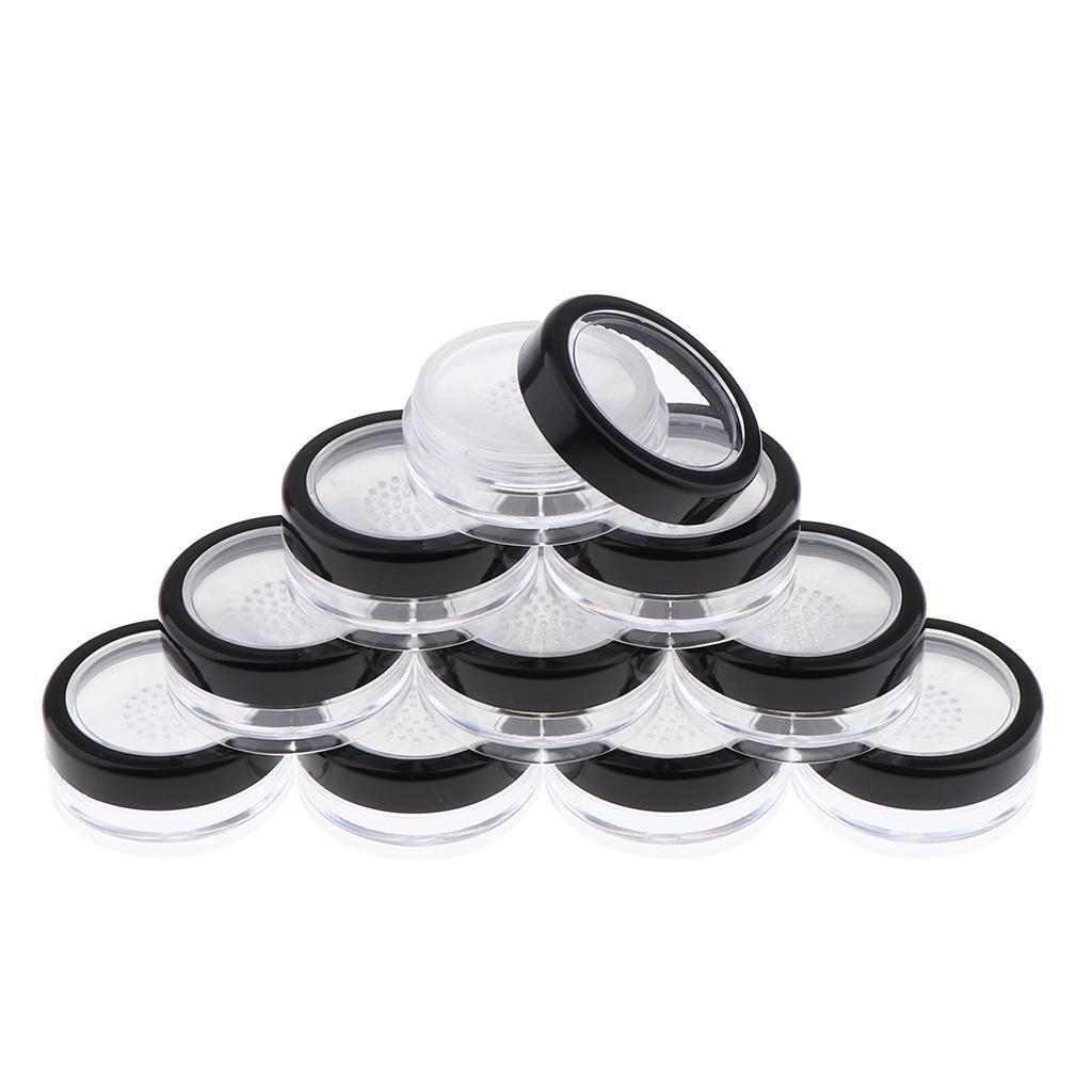 10pcs Empty Loose Powder Case Blush Storage Container Talcum Powder Jar 10g