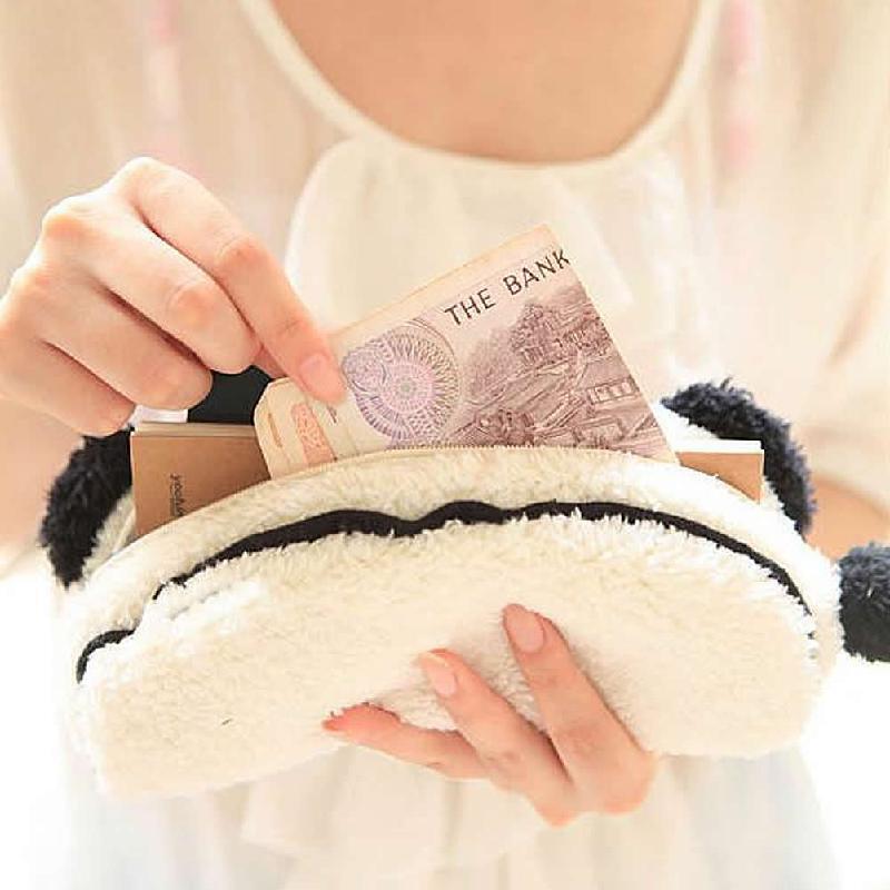 New Cute Soft Plush Case Panda Pencil Pen Bag Cosmetic Makeup Pouch Bag