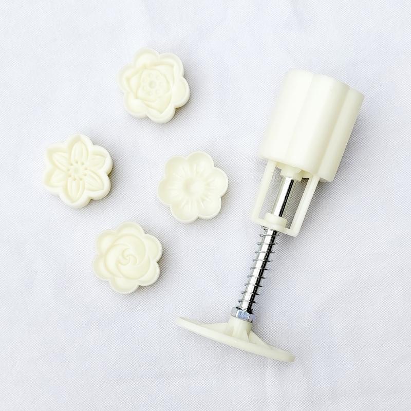 Flowers Stamps Cute Pastry Moon Cake Mold Thickness Adjustable Durable Baking