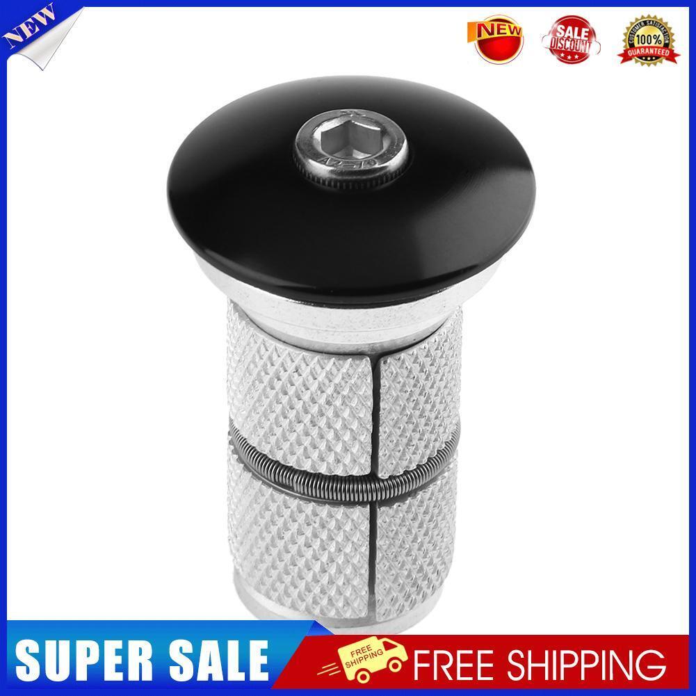 Carbon Fiber Front Fork Expansion Screw Hanging Heart Bike Headset (Black)