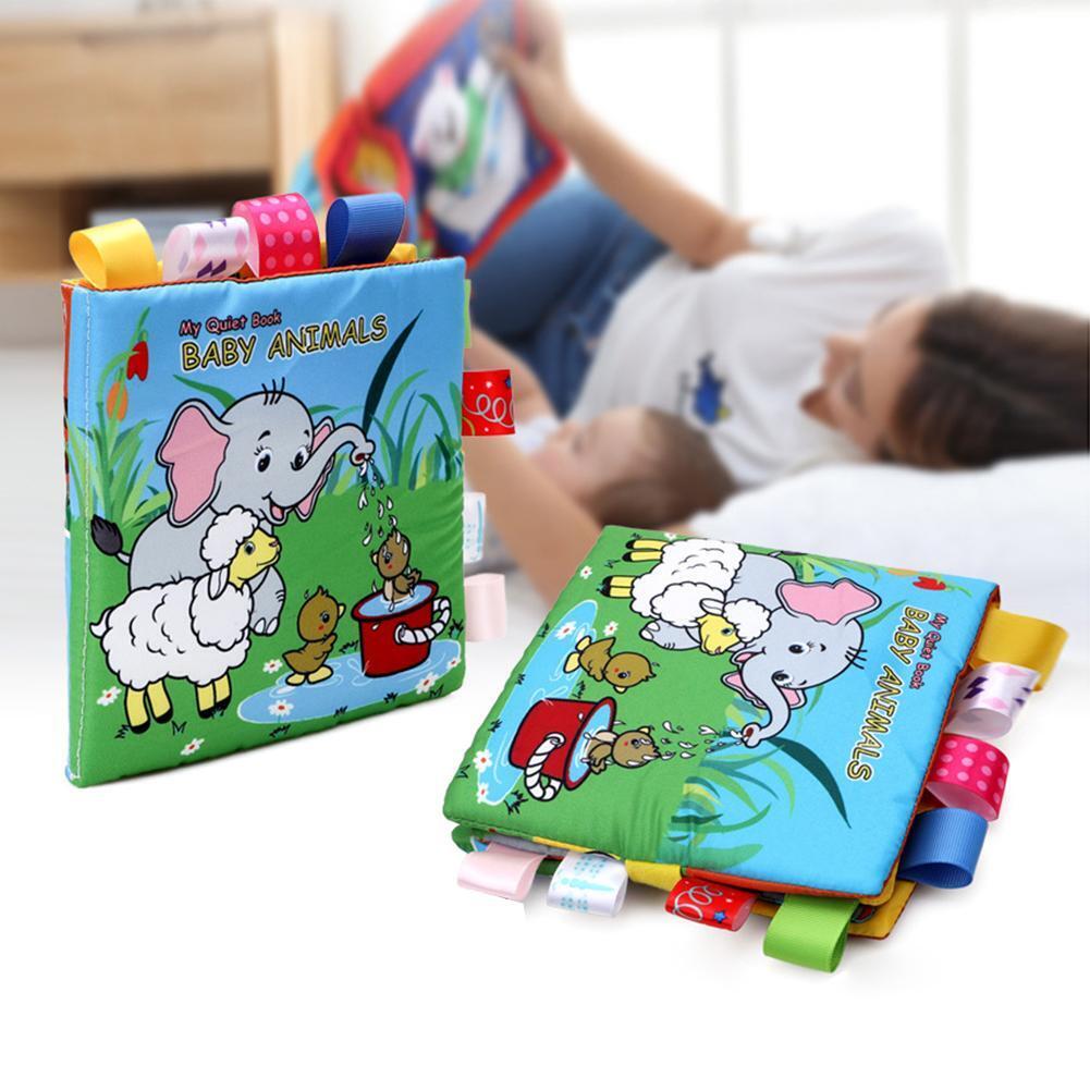 Cartoon Baby Cloth Book Colorful Early Learning Montessori Quiet Books