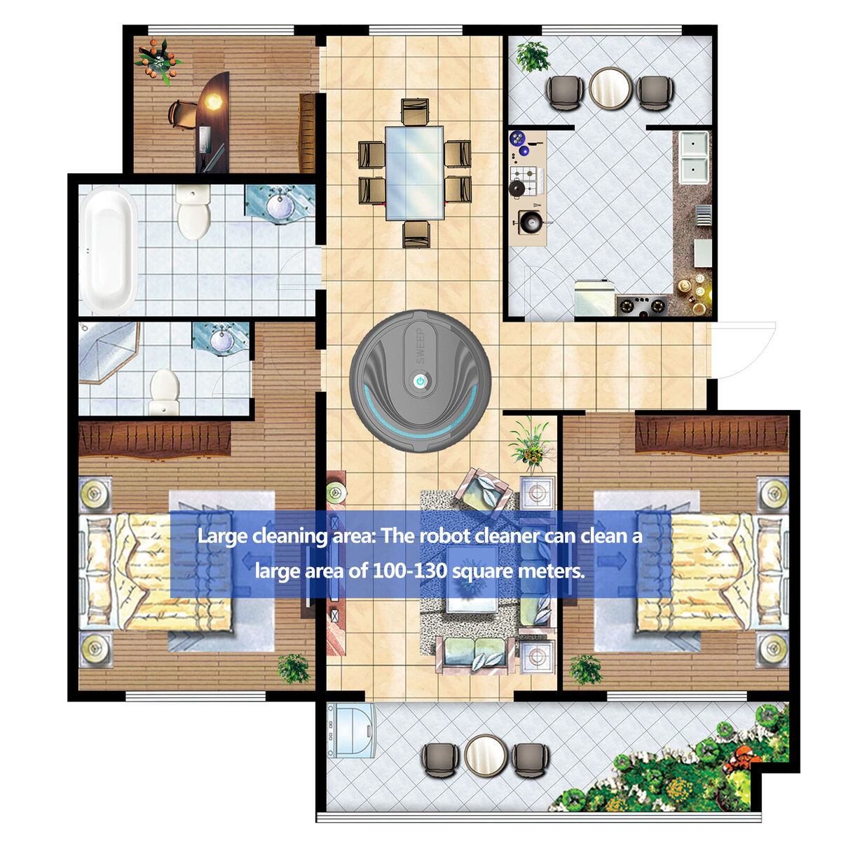 Robot Vacuum Cleaner - Rechargeable Automatic Smart Sweeping Cleaning Robot