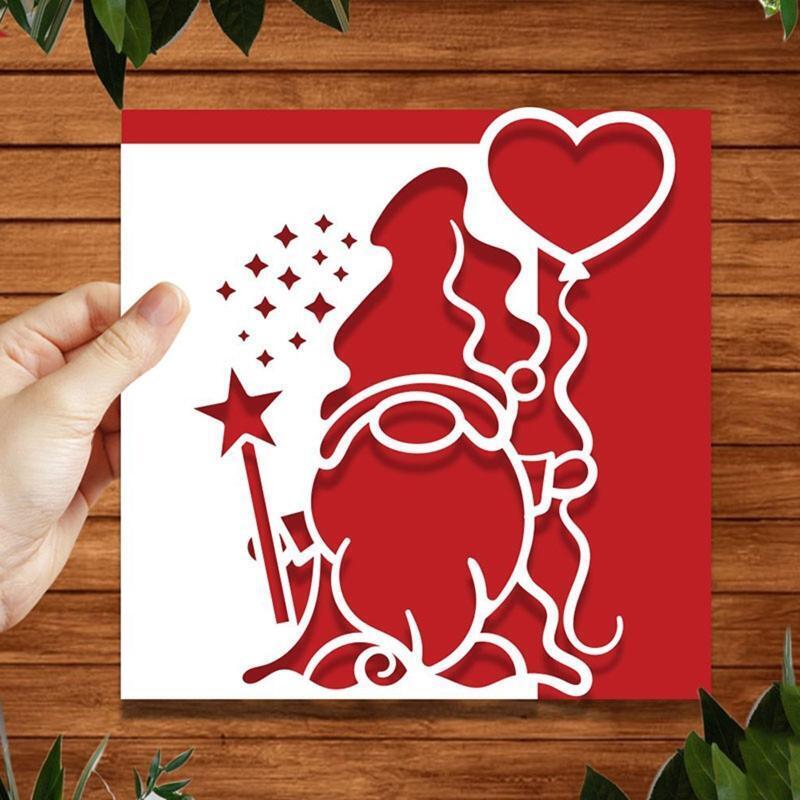 Heart Gnome Metal Cutting Dies Stencil DIY Scrapbook Album Paper Card Template