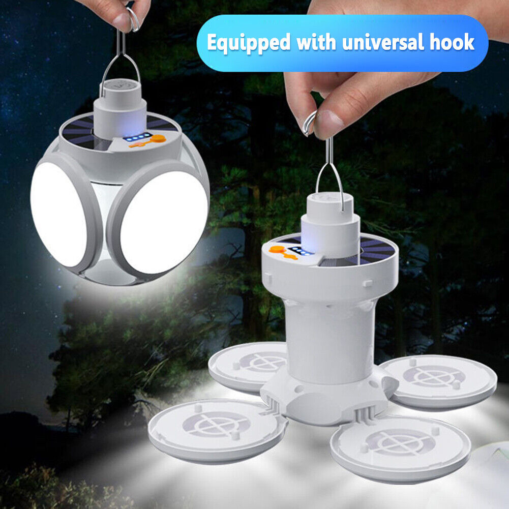 Tent LED Solar Soccer Light USB Rechargeable Portable Night Lamp Flashlight