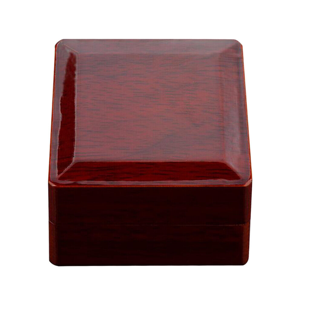 Wine Red 65x65x50mm Wooden Jewelry Box for   Holder Showcase Display