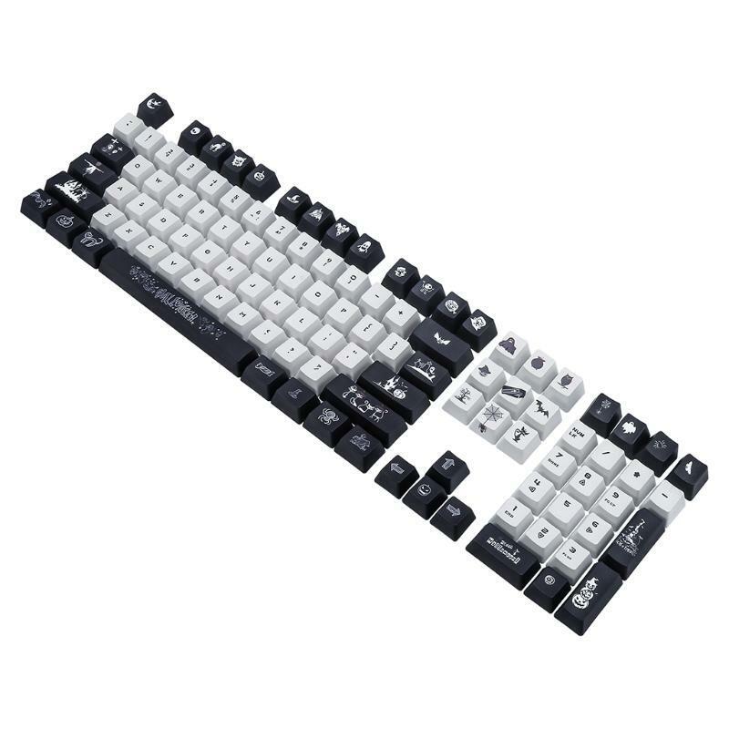 Custom Halloween Theme PBT Opaque Keycap Dye Sublimation OEM Profile 108 Key/Set