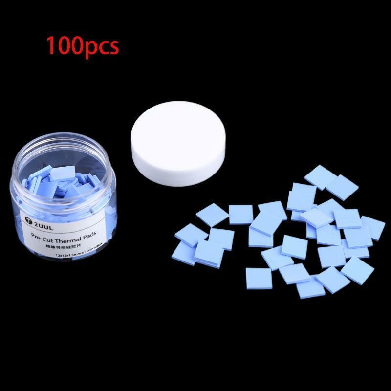 100 Pieces/Set 2uul Heatsink Insulator Pads Heat Conducting Silica Gel Sheet