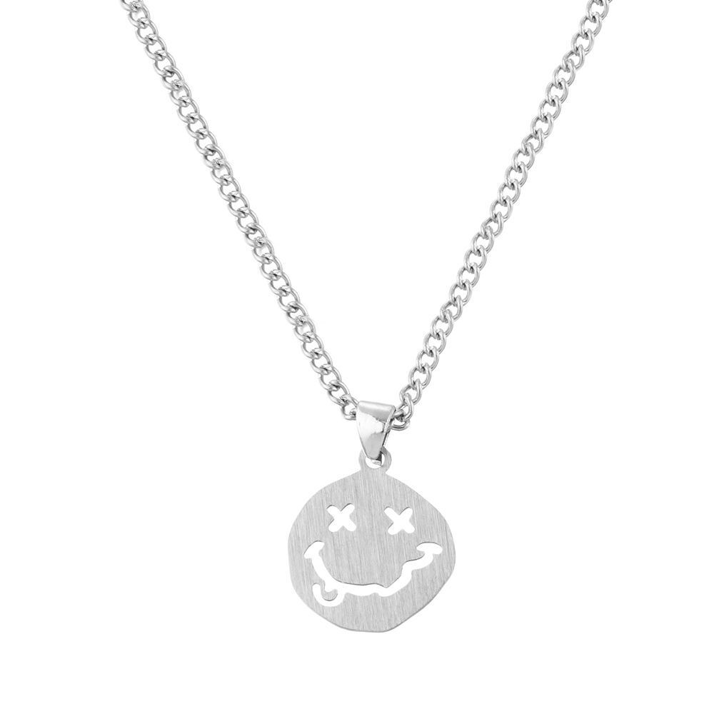 Neck Goth Style Punk Chain Woman Necklace Smiley Face Pendant Jewelry Accessory