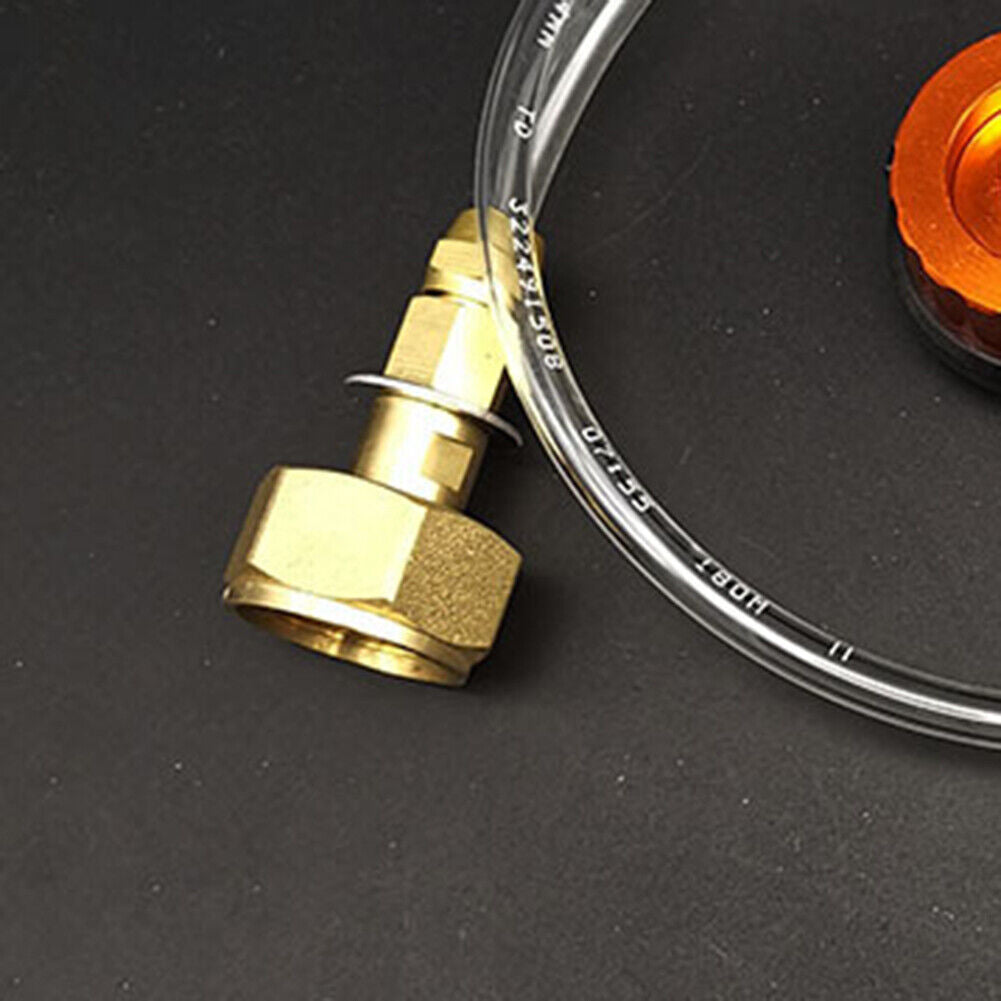 Outdoor Camping Gas Stove Refill Adapter for Long Flat Cylinder Tank (B)