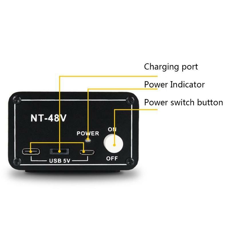 48V Phantom Power Supply Equipment Rechargeable Stable Power Supply Low Noise