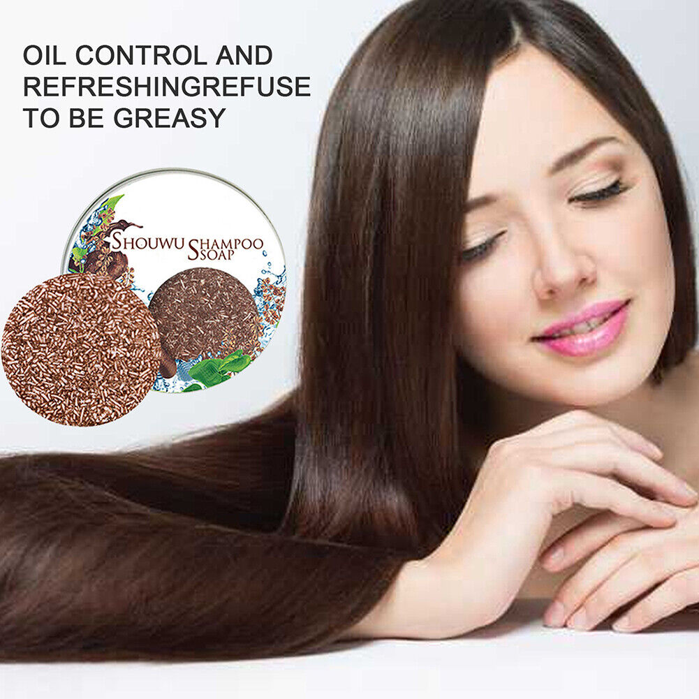 Hair Darkening Shampoo Soap Natural Plant Extract Essence Mild Formula Soap