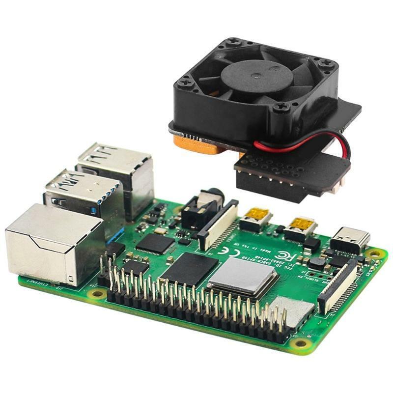 Speed Control Cooling Fan Pure Copper Metal Bottom Heatsink Fan for RPi 4B/3B+3B