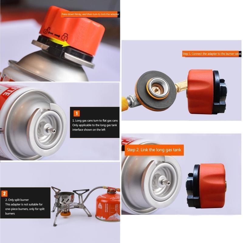 Gas Stove Converter Gas Burner Connector Camping Gas Tank Adapter Picnic Stove