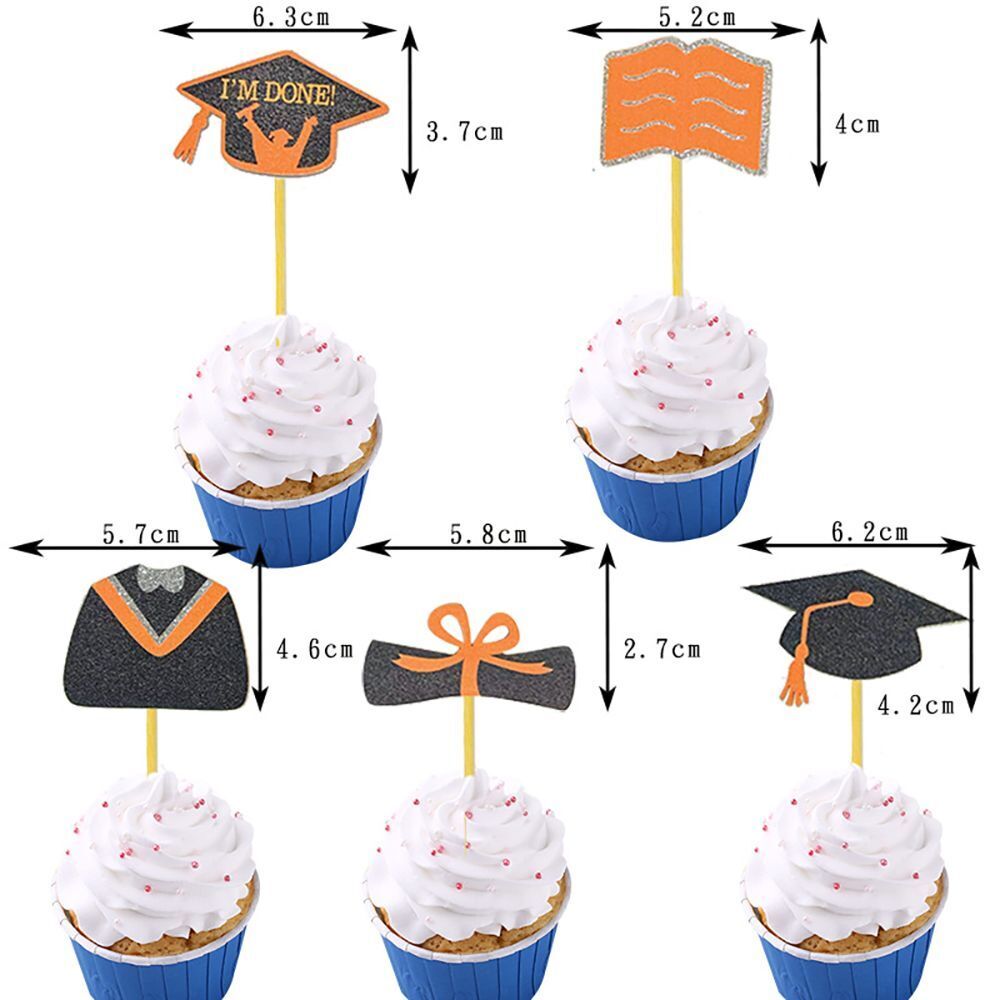 Congrats Grad Party Decor 2022 Graduations Cake Cupcake Toppers Class of 2022