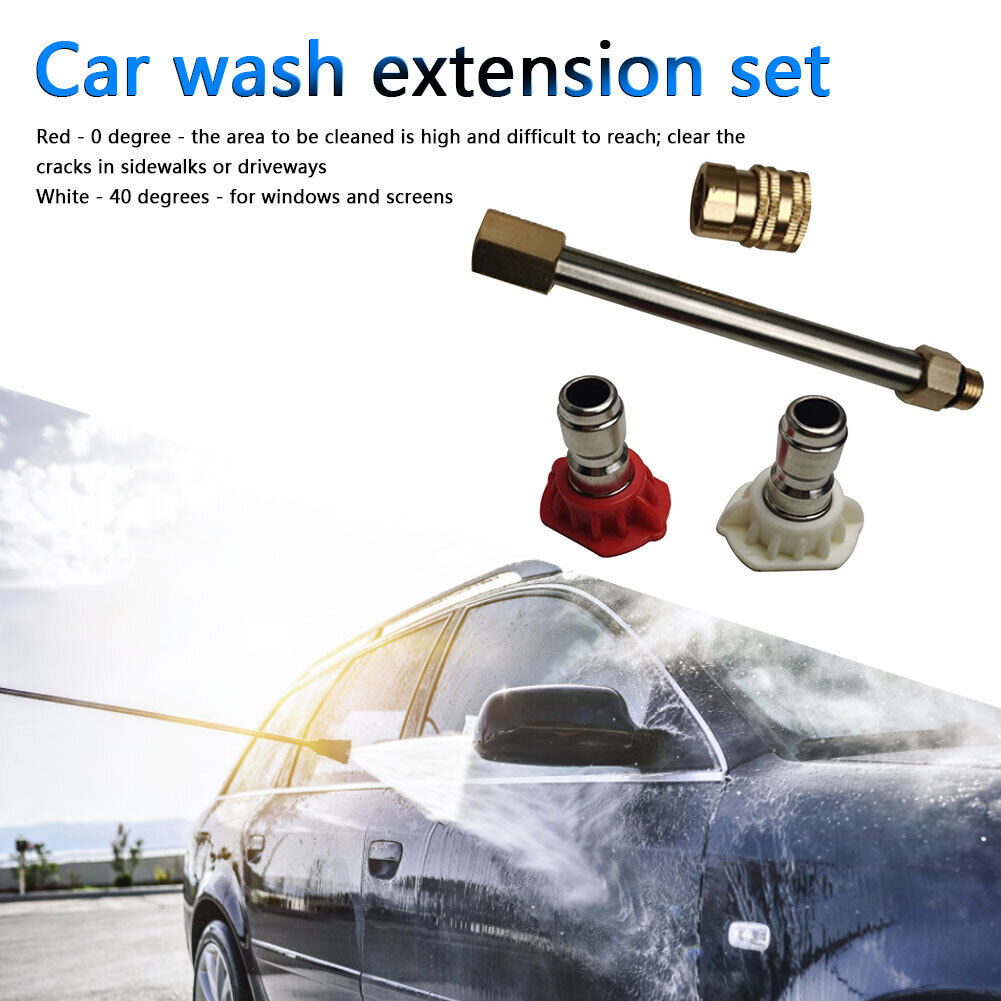 Car Water Gun Extension Rod Kit High Pressure Washer Connector Nozzles Jet