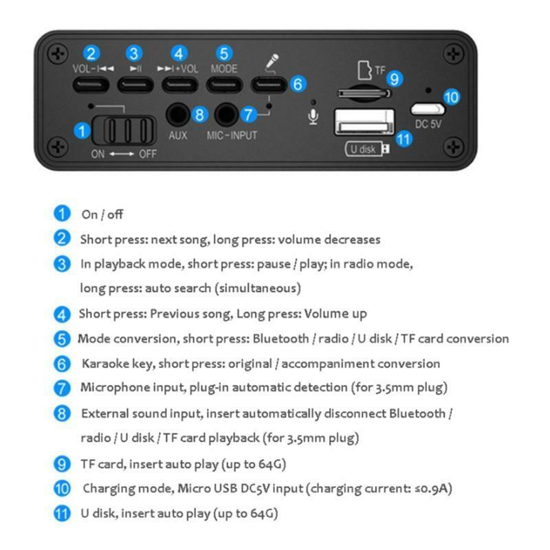 Portable Bluetooth-compatible Speaker Stereo Dual-Bass with Imported Chip & Bass