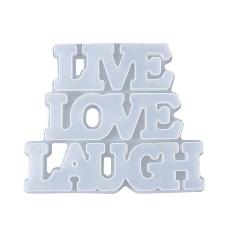Handicrafts LIVE LOVE LAUGH Doorplate Mold Handmade Decor Pendant Silicone Mold