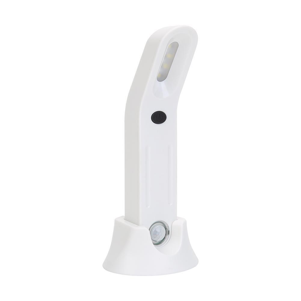 5LED Wall Hanging Motion Sensor Night Light Bedside Table Lamp (White B)