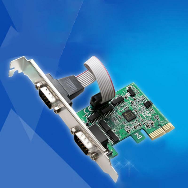2 Ports RS232 Serial Port Printer Parallel Port LPT to PCI-E Card Adapter AX9910
