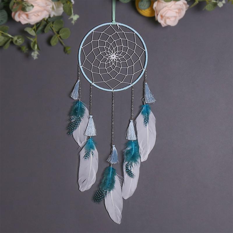Handmade Dream Catchers with Feather Tassel Dreamcatcher Wall Hanging Decoration